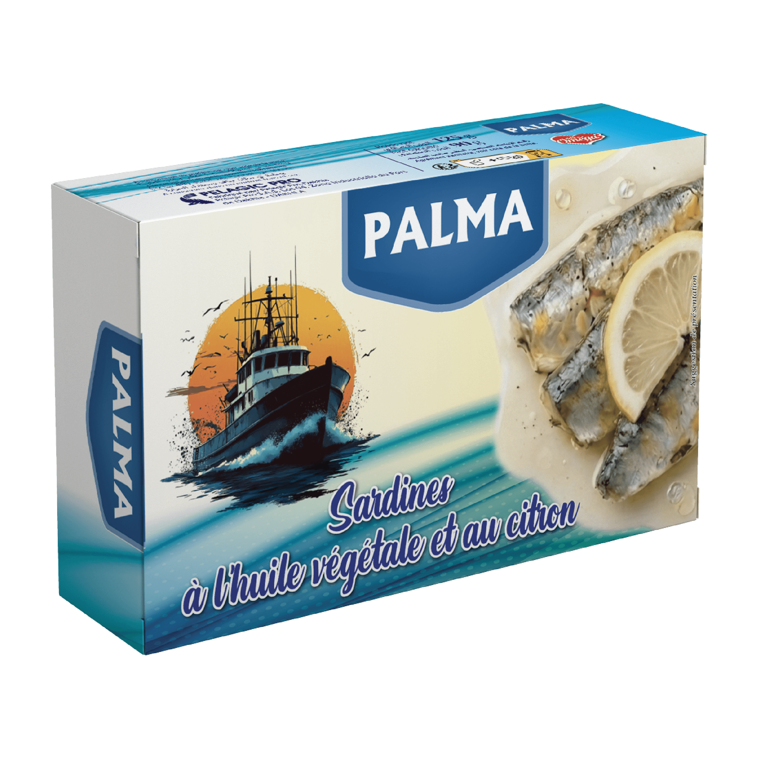 Sardines à l’huile végétale et au citron